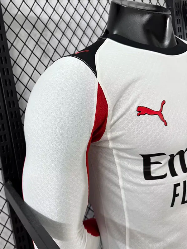 25-26 AC Milan Away Long Sleeve Player Version Soccer Jersey (长袖球员)1:1 Thai Quality