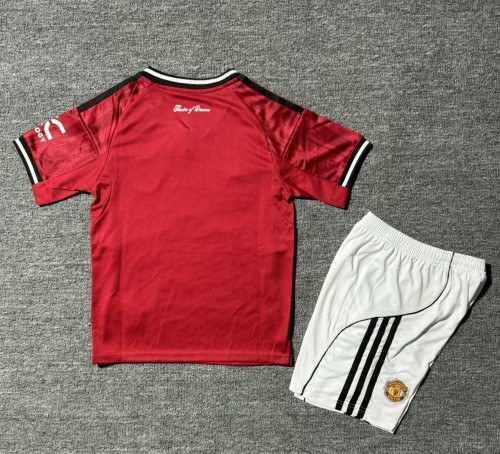 25-26 Manchester United Home Kids Soccer Jersey