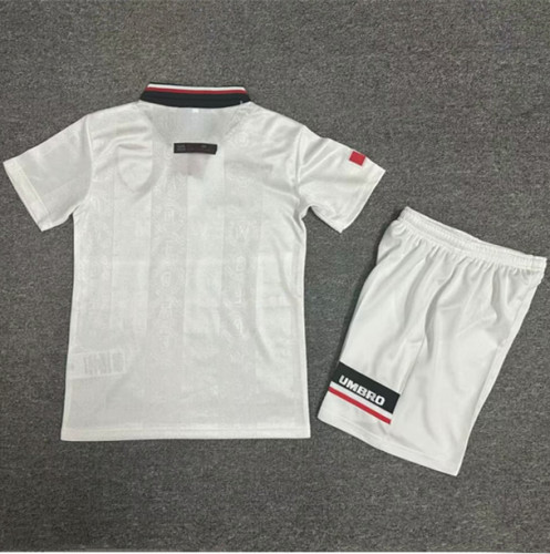 1998-1999 Manchester United Away Retro Kids Soccer Jersey