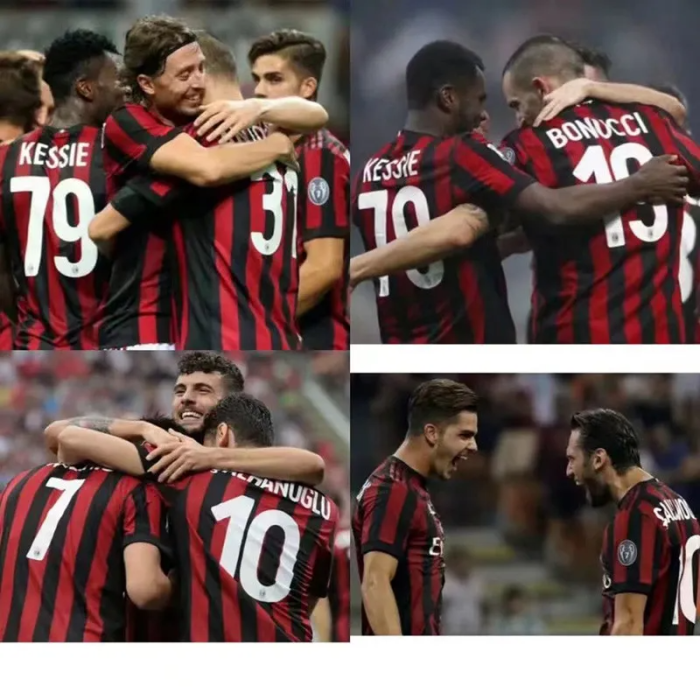 2017-2018 AC Milan Home Retro Soccer Jersey