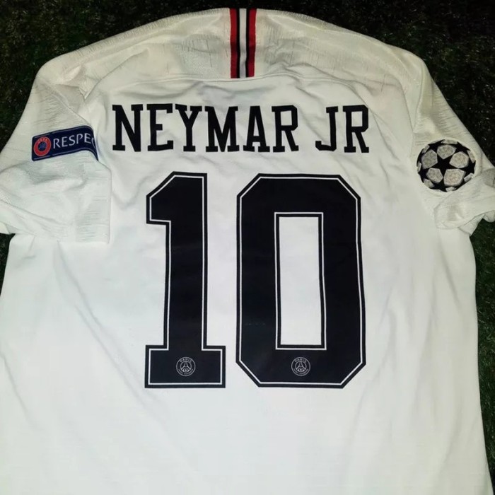 2018-2019 Paris Saint-Germain Paris Jordan White Long Sleeve Retro Soccer Jersey