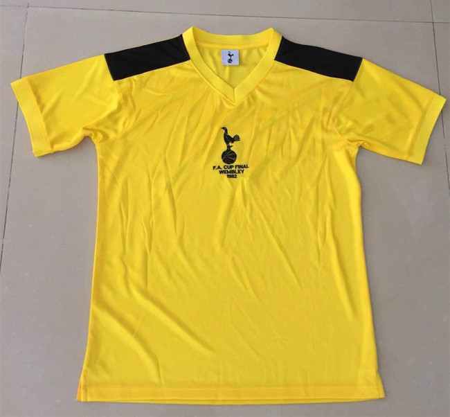 1982 Tottenham Hotspur Yellow Retro Soccer Jersey