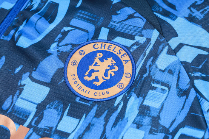 23-24 Chelsea High Quality Half Pull Tracksuit