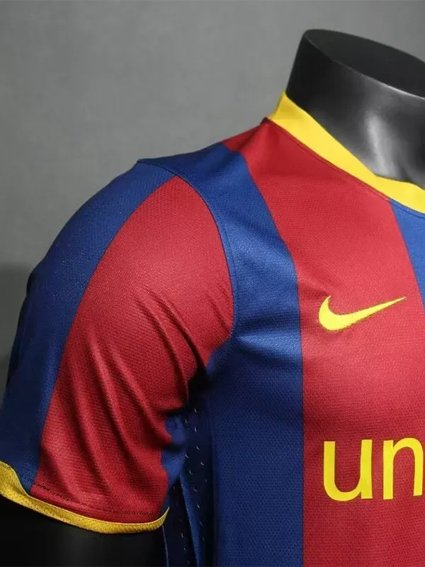 2010-2011 Barcelona Home Player Version  Retro Soccer Jersey