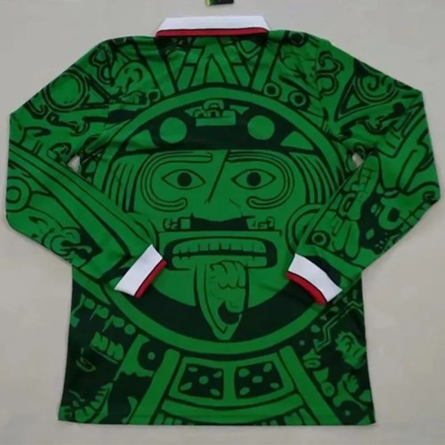 1998 Mexico Home Long Sleeve Retro Soccer Jersey