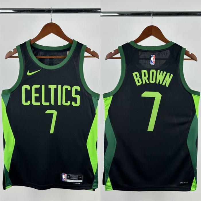 24-25 CELTICS BROWN #7 Black City Edition Top Quality Hot Pressing NBA Jersey