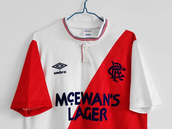 1987-1988 Rangers Away Retro soccer Jersey