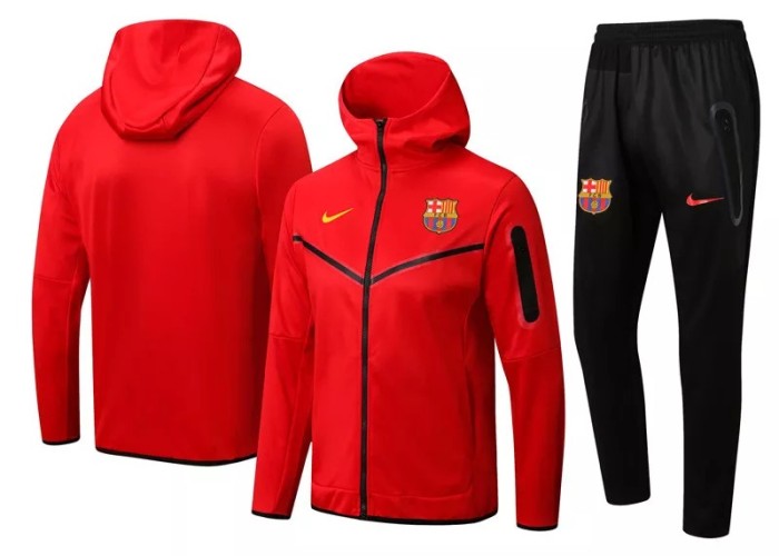 22-23 Barcelona Red Hoodie Jacket Tracksuit#F397