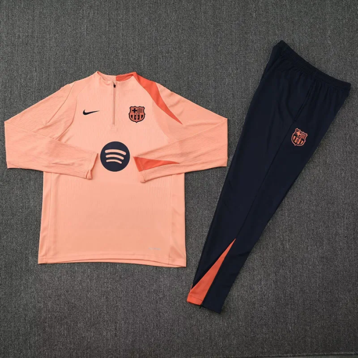 25-26 Barcelona High Quality Half Pull Tracksuit