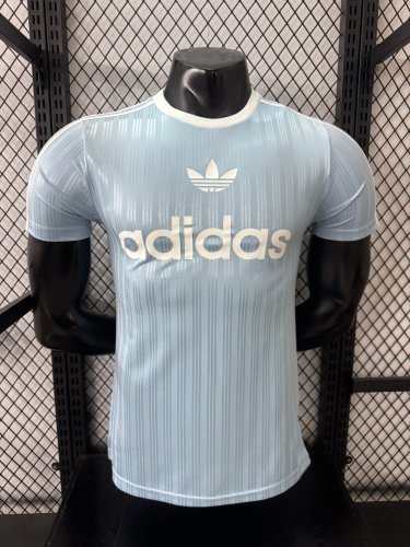 2025 AD Casual Light Blue Player Version Training shirts *三叶草