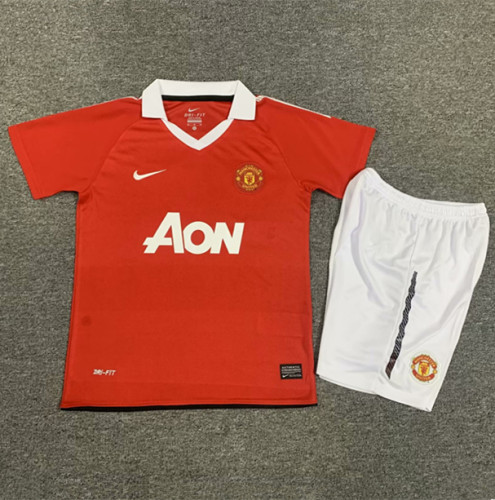 2010-2011 Manchester United Home Retro Kids Soccer Jersey