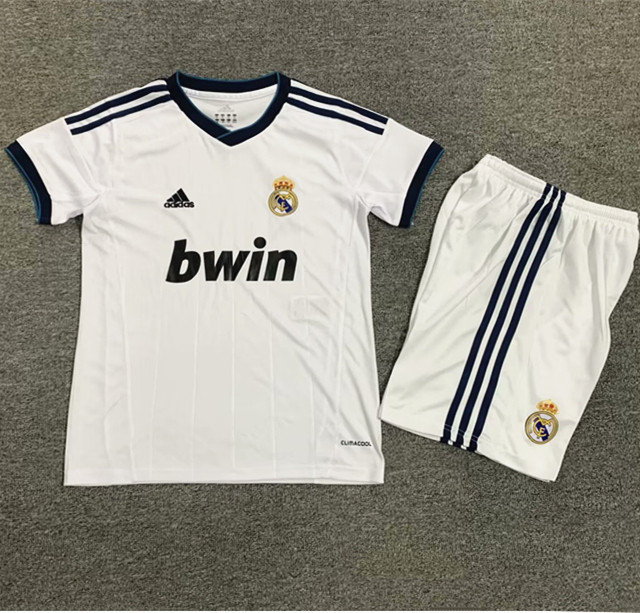 2012-2013 Real Madrid Home Retro Kids Soccer Jersey