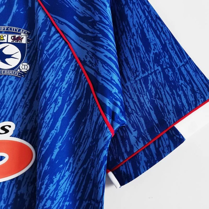 1990 Cardiff City Home Retro Soccer Jersey