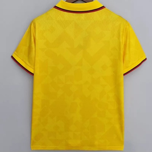 1995-1996 AC Milan Third Yellow Retro Soccer Jersey