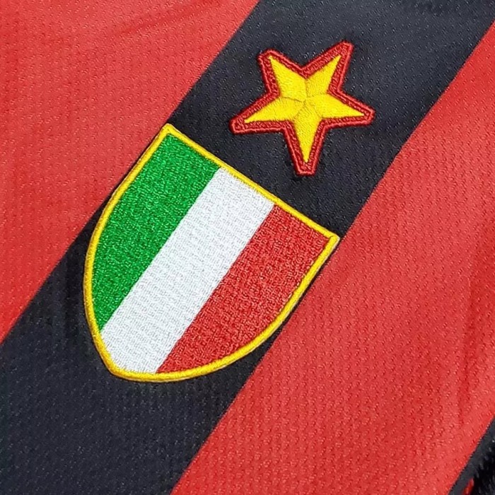 1996-1997 AC Milan Home Retro Soccer Jersey