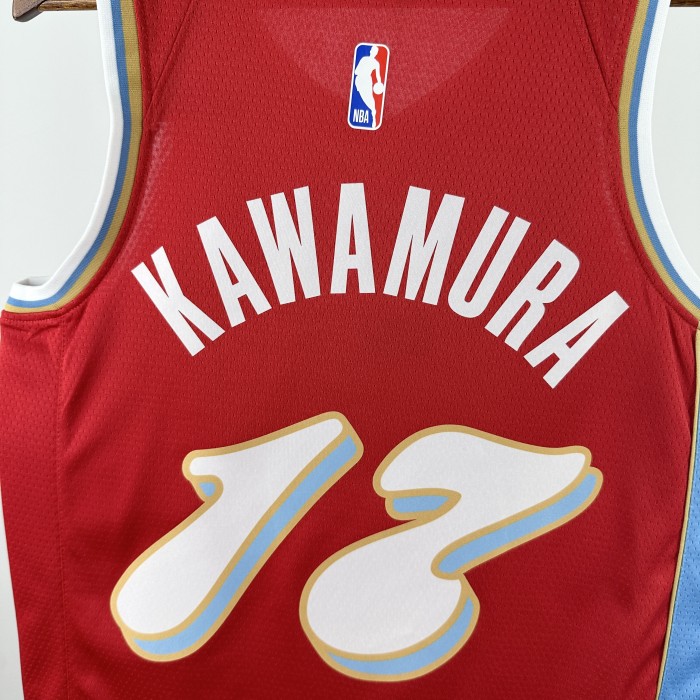 24-25 Grizzlies KAWAMURA #17 Red City Edition Top Quality Hot Pressing NBA Jersey
