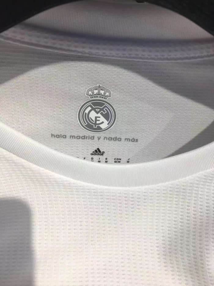 2016-2017 Real Madrid Home Long Sleeve Retro Soccer Jersey