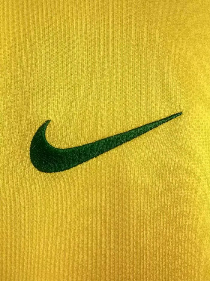 2006 Brazil Home Long sleeves Retro Soccer Jersey 