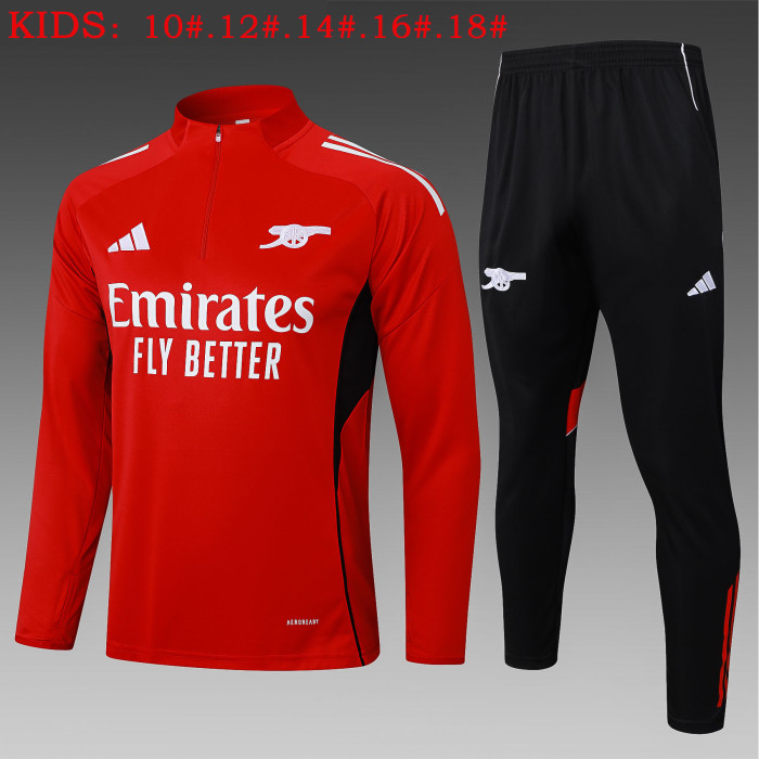 25-26 Arsenal High Quality Kids Half Pull Tracksuit