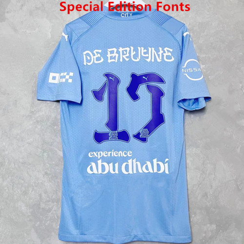 23-24 Manchester City Home 1:1 Special Edition Fonts Fans Soccer Jersey
