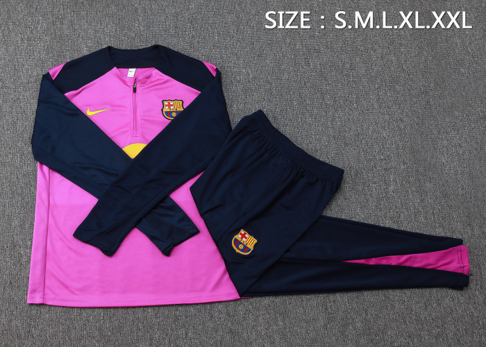 25-26 Barcelona High Quality Half Pull Tracksuit