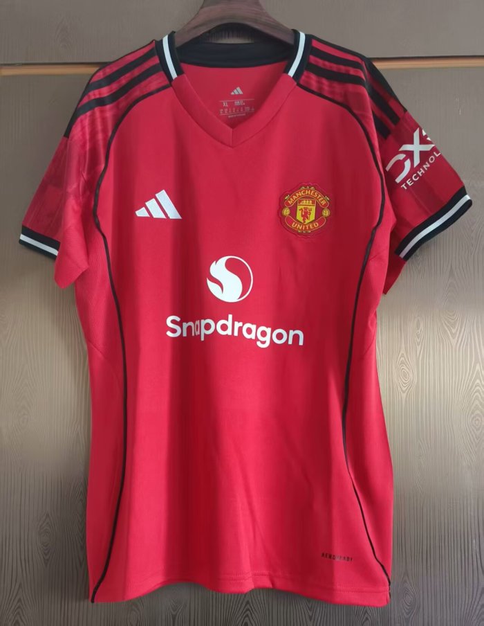 25-26 Manchester United Home Women Soccer Jersey (女)