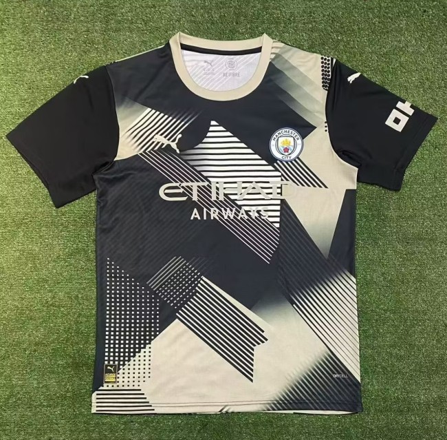 25-26 Manchester City Black Yellow Concept Edition Fans Soccer Jersey