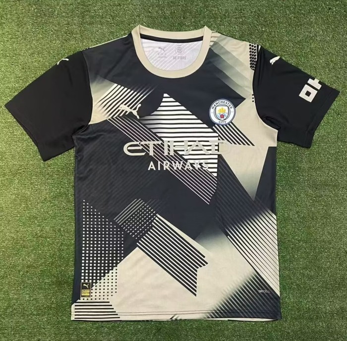 25-26 Manchester City Black Yellow Concept Edition Fans Soccer Jersey