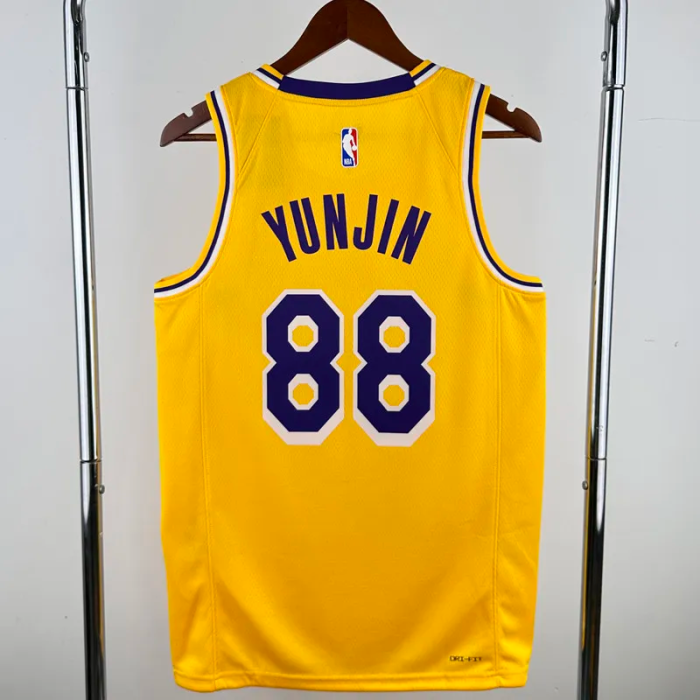 22-23 LAKERS LAKERS #88 Yellow Top Quality Hot Pressing NBA Jersey