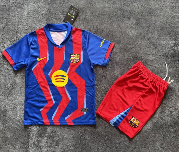 25-26 Barcelona Fourth Kids Soccer Jersey 1:1 Thai Quality