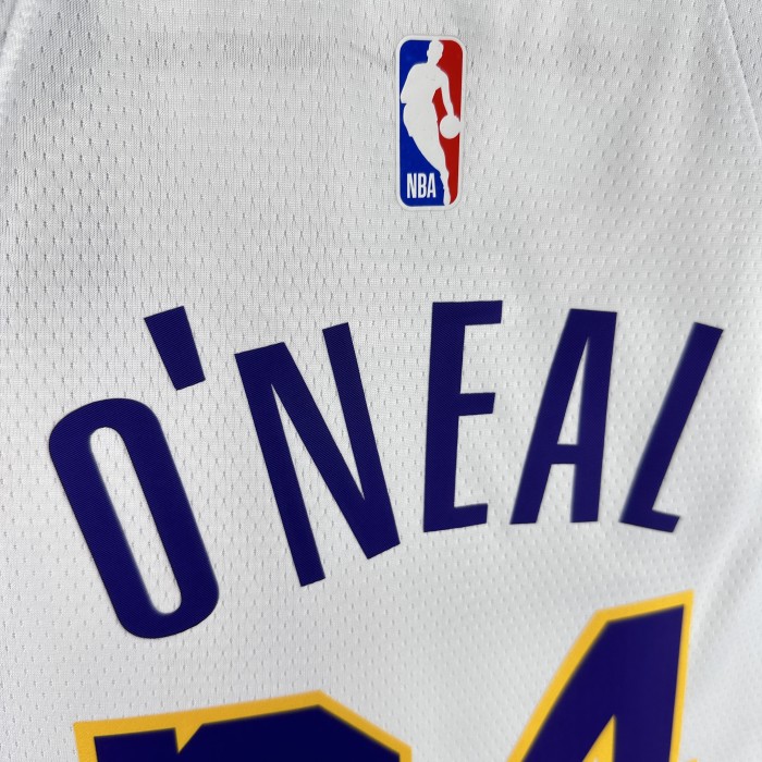 24-25 Lakers O'Neal #34 White Top Quality Hot Pressing NBA Jersey(圆领)