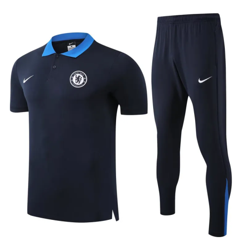 25-26 Chelsea High Quality Polo Tracksuit