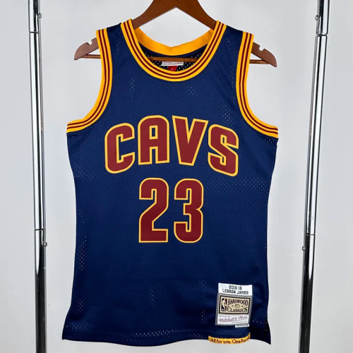 2015-2016 Cleveland Cavaliers JAMES #23 Royal blue Retro Top Quality Hot Pressing NBA Jersey