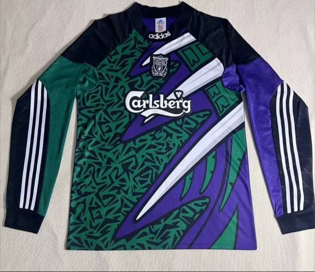 1995-1996 Liverpool Goalkeeper Long sleeves Retro Soccer Jersey