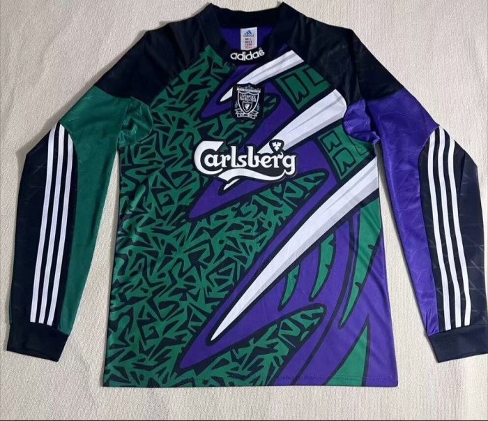 1995-1996 Liverpool Goalkeeper Long sleeves Retro Soccer Jersey