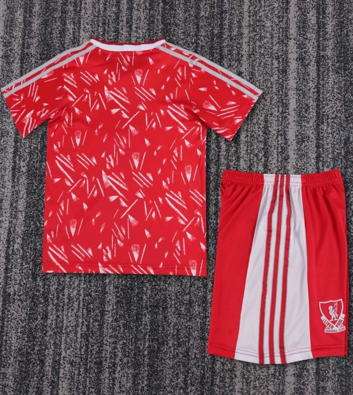1989-1991 Liverpool Home Retro Kids Soccer Jersey