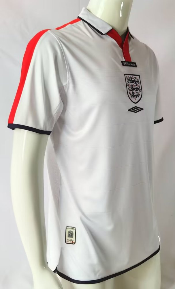2004 England Home Retro Soccer Jersey