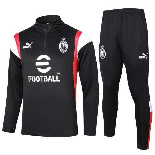 23-24 AC Milan High Quality Half Pull Tracksuit