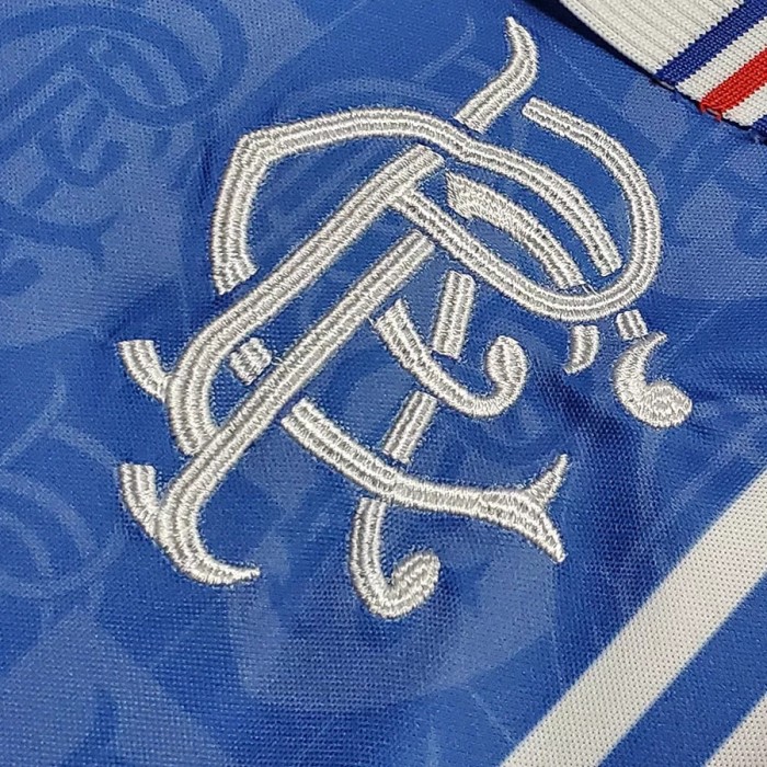 1996-1997 Rangers Home Retro Soccer Jersey