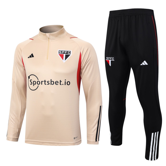 23-24 Sao Paulo FC High Quality Half Pull Tracksuit