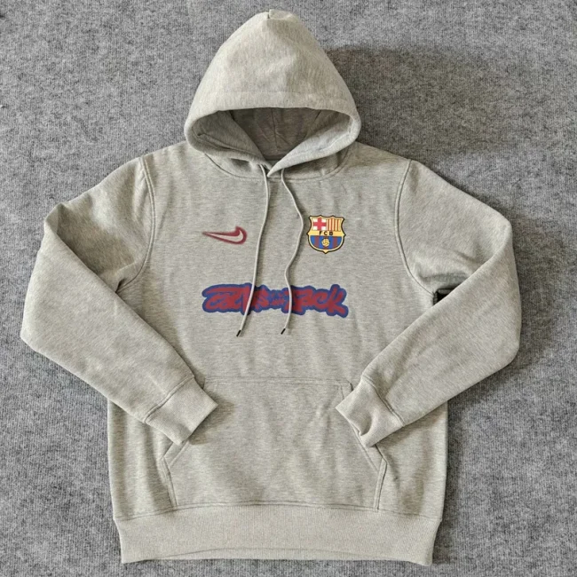 25-26 Barcelona Gray Hoody (加绒)彩标