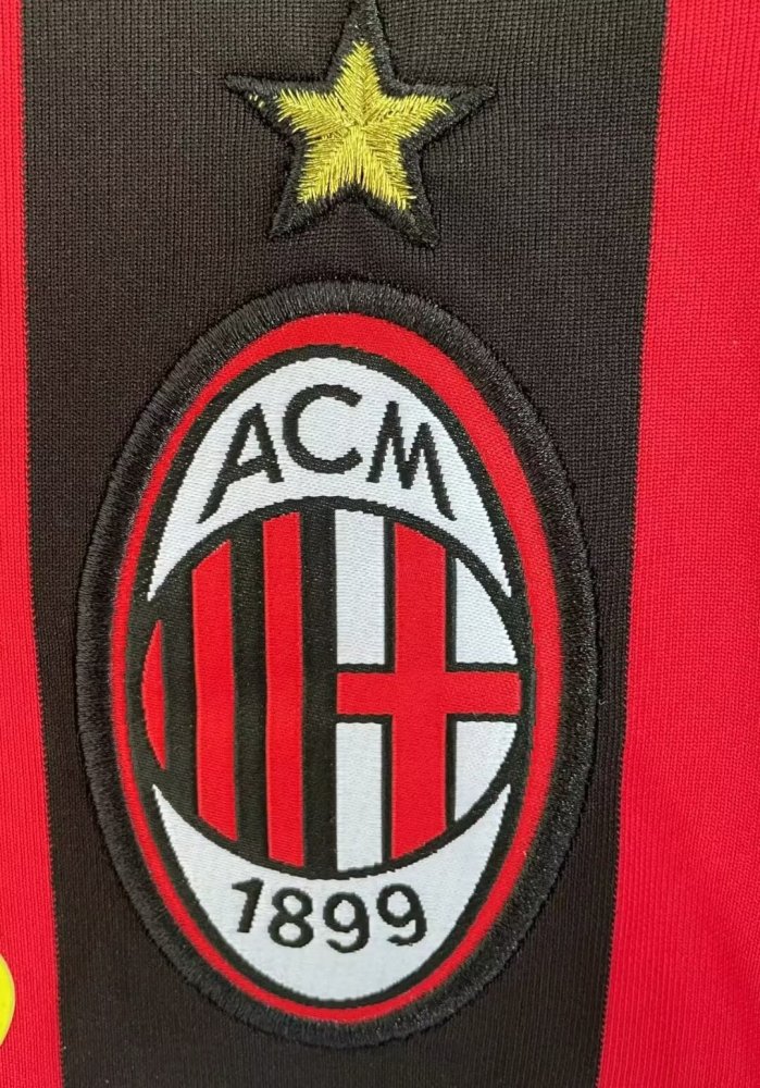 2006-2007 AC Milan Home Long sleeves Retro Soccer Jersey