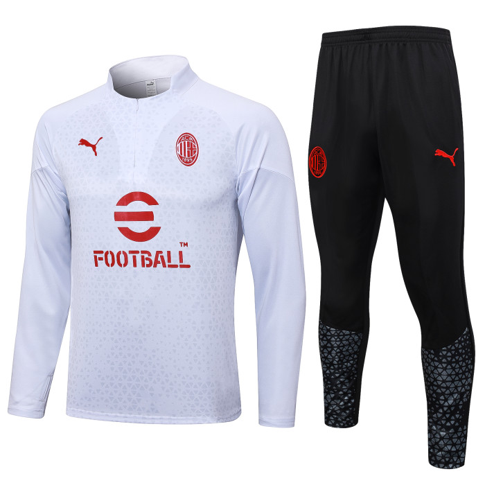 23-24 AC Milan High Quality Half Pull Tracksuit