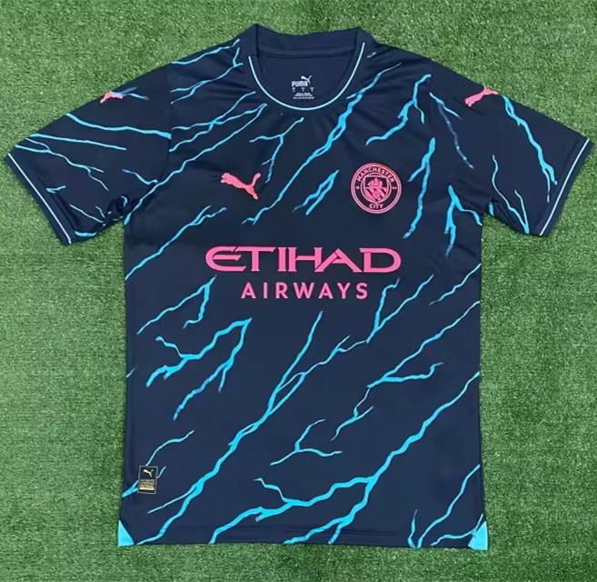 23-24 Manchester City Third 1:1 Special Edition Fonts Fans Soccer Jersey