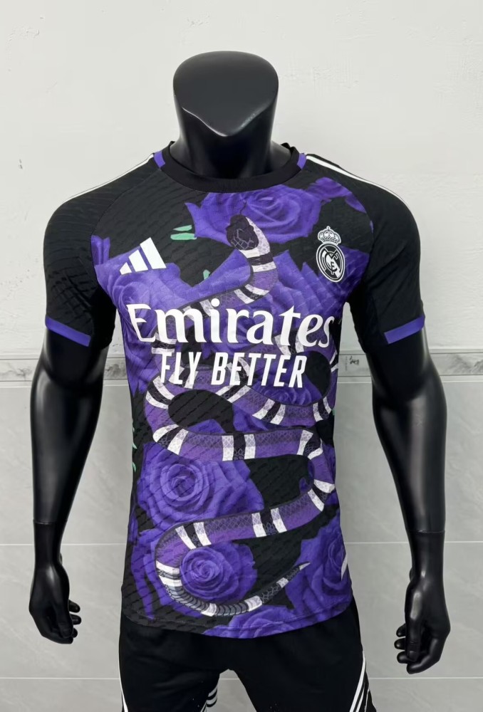 25-26 Real Madrid Purple Special Edition Player Version Training Shirts *玫瑰蛇