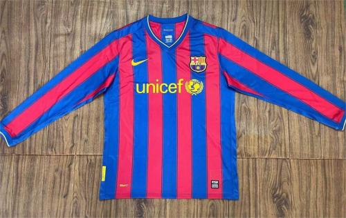 2009-2010 Barcelona Home Long sleeves Retro Soccer Jersey