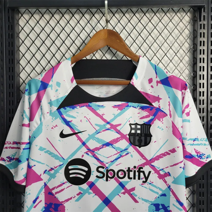 2023 Barcelona White Training Shirts