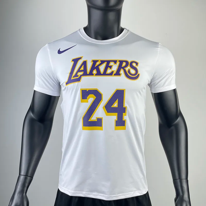 2023 LAKERS BRYANT #24 White Quick drying T-shirt