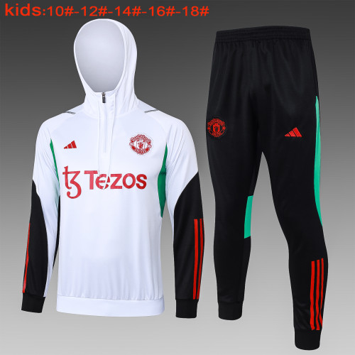 23-24 Manchester United High Quality Kids Hoodie Jacket Tracksuit