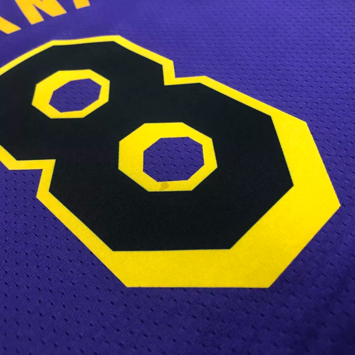 22-23 LAKERS BRYANT #8 Purple Top Quality Hot Pressing NBA Jersey (Trapeze Edition)